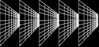 Des formes abstraites triangulaires tournées dans la même direction, vers la gauche.