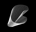 Une forme abstraite conique déformée.