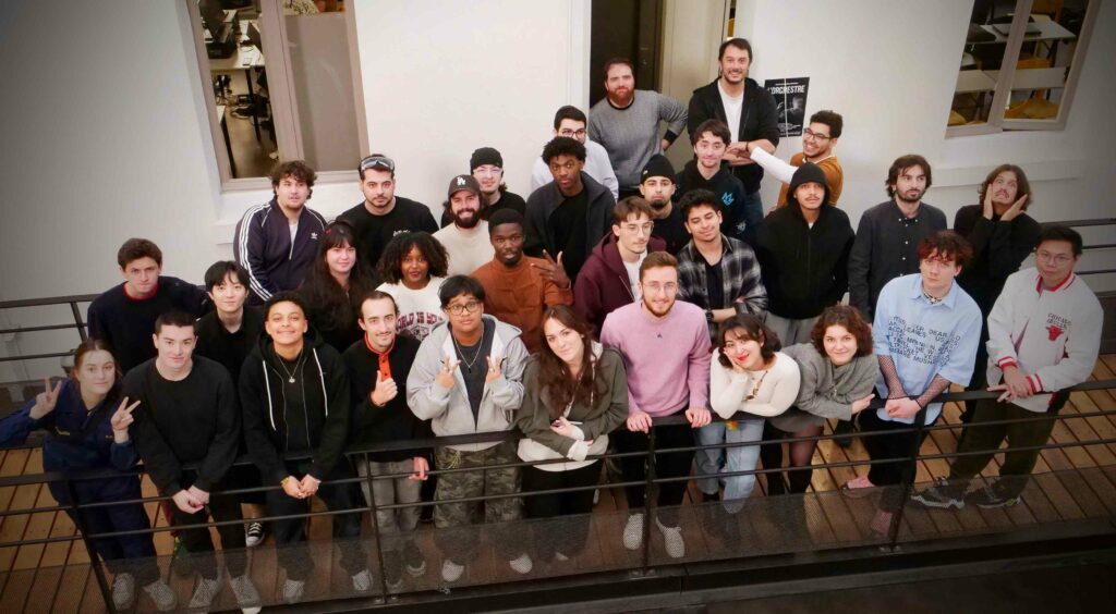 Photo de l'équipe de l'atelier Ciné lab.